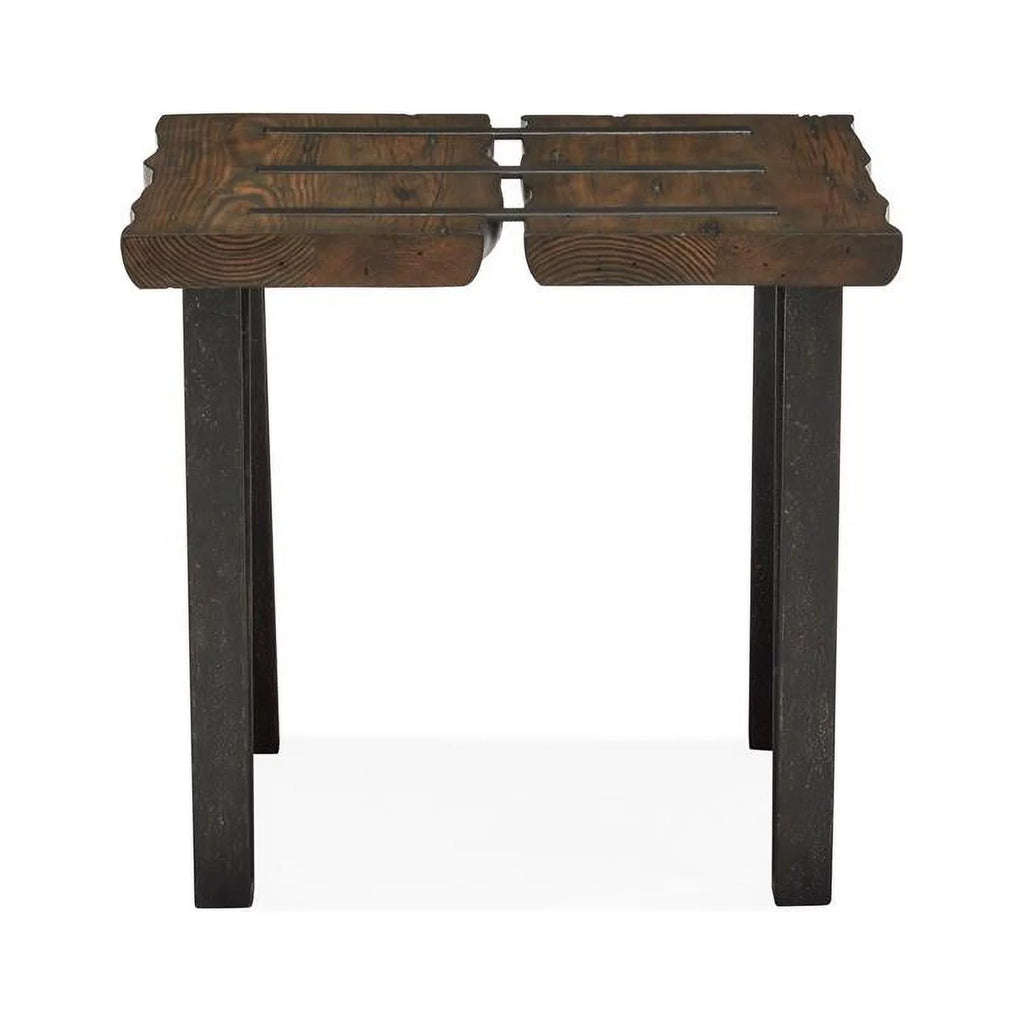 Set of 2 Metal and Wood End Table Q3442