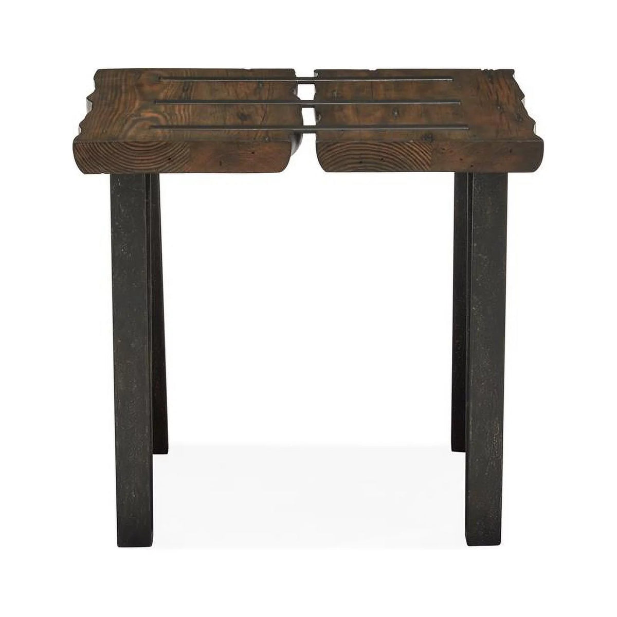 Set of 2 Metal and Wood End Table Q3442