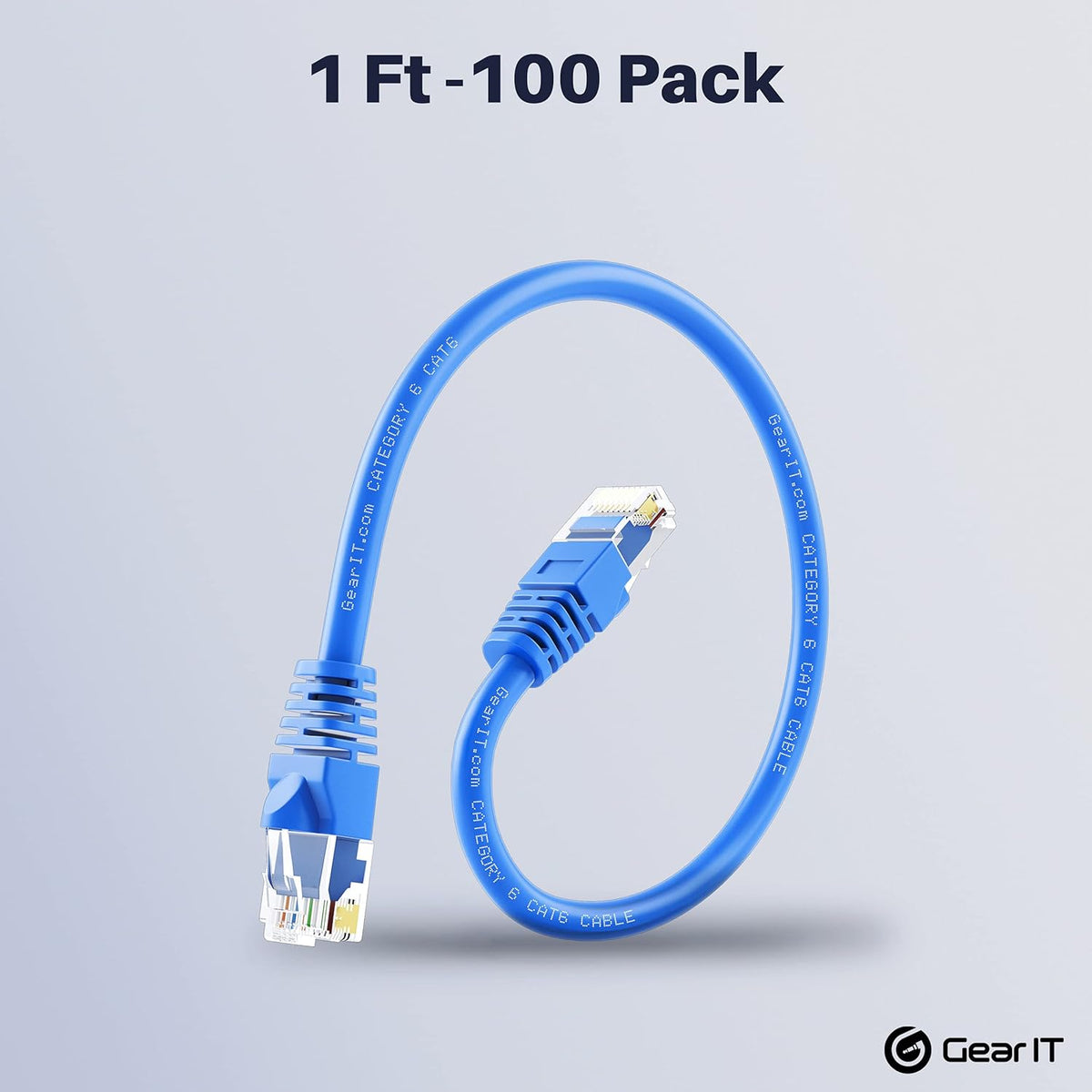 Cat6 Ethernet Cable 1 ft (100-Pack) Blue C166872