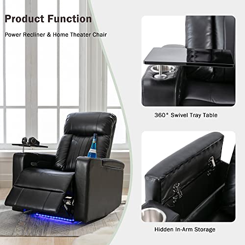 Brown Electric Recliner Chair with USB Charge Port S795488