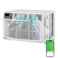 8000BTU White Window-Mounted Compact Air Conditioner with Remote Control Z71215