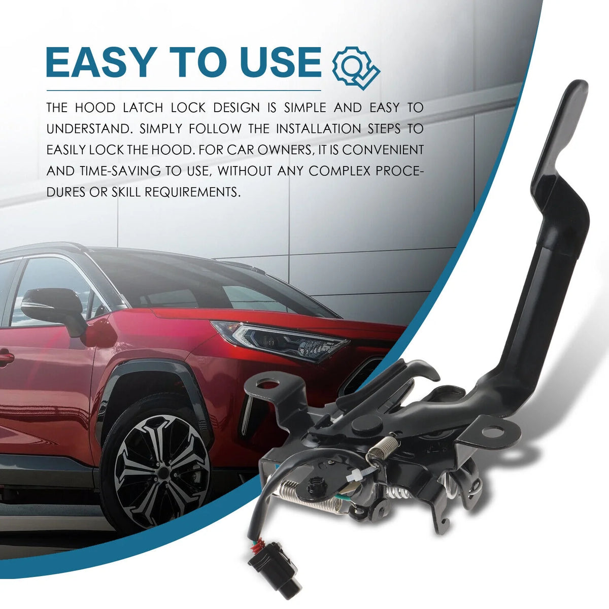 Hood Latch Lock with Alarm System for Toyota RAV4 2019 2021 T268374