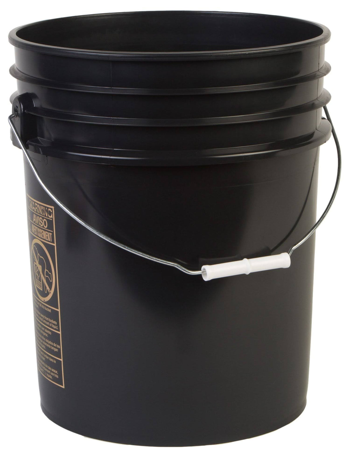 Black HDPE 5 Gallon Bucket 12 Pack B2159