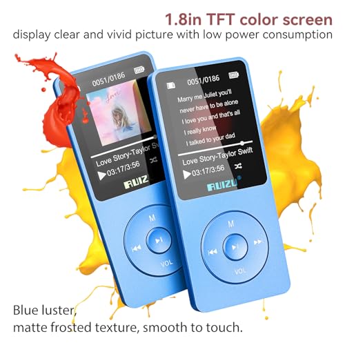64GB MP3 Player with Bluetooth 5.3, 1.8" Screen, FM Radio, Voice Recording V239