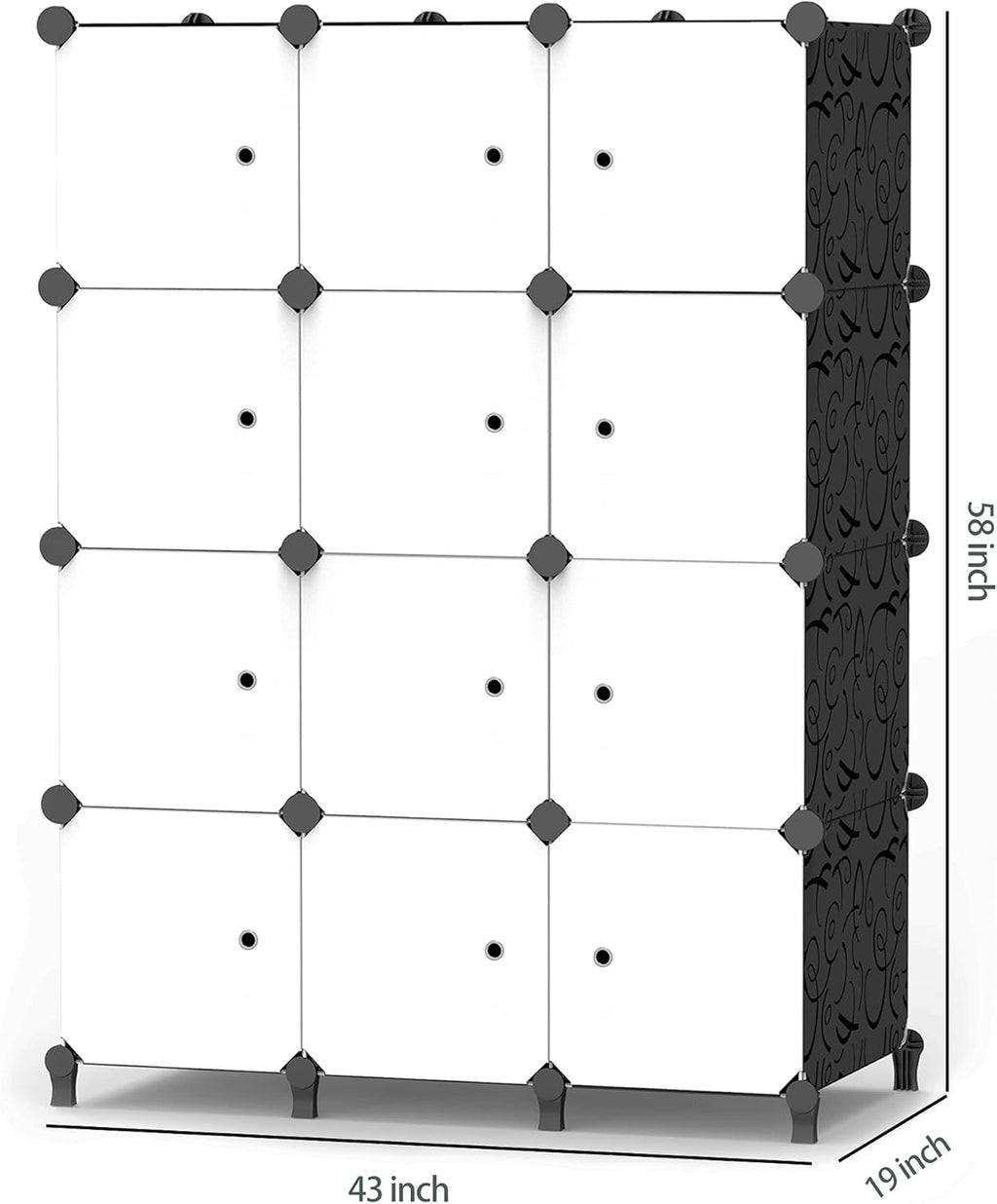 Portable Closet 12 Cube Storage Organizer Cabinet U629
