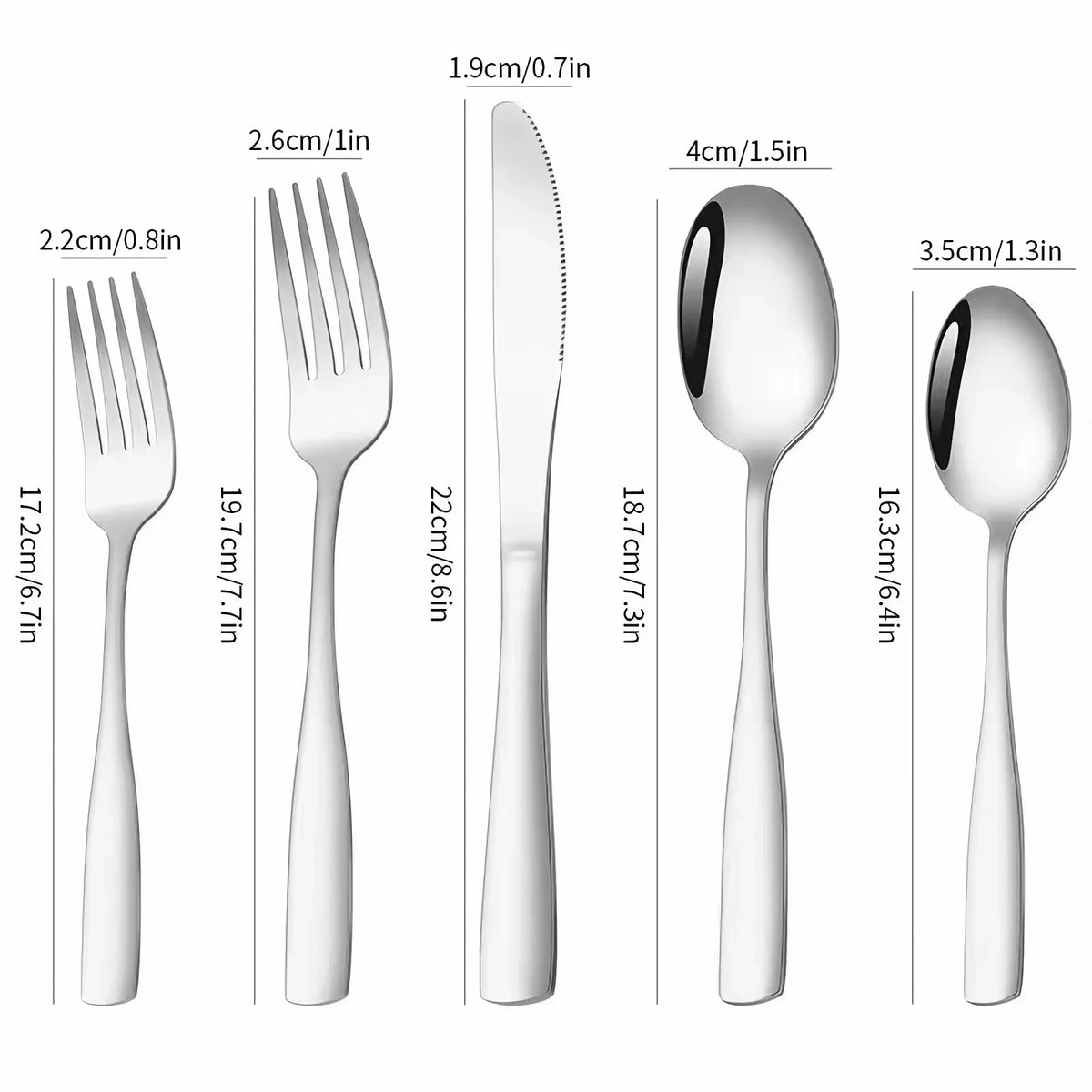 30 Piece Stainless Steel Silverware Set H96486