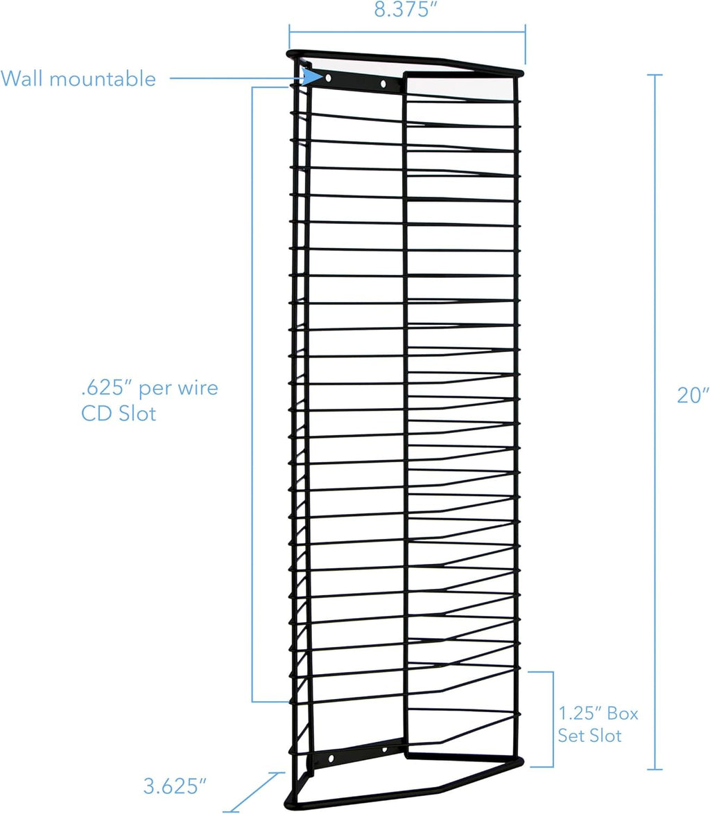 Matte Black Steel CD Tower G711991