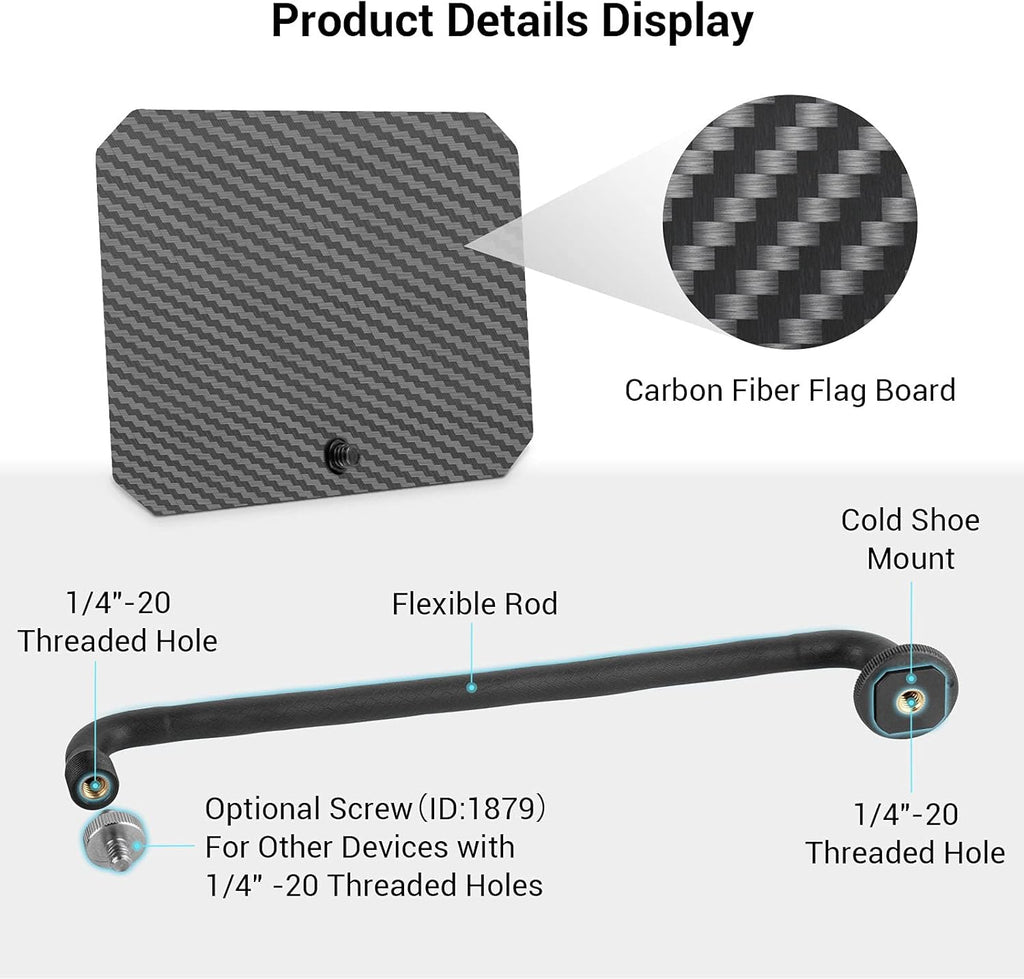 Matte Box for DSLRs and Mirrorless Cameras with Carbon Fiber Flag Board P755189