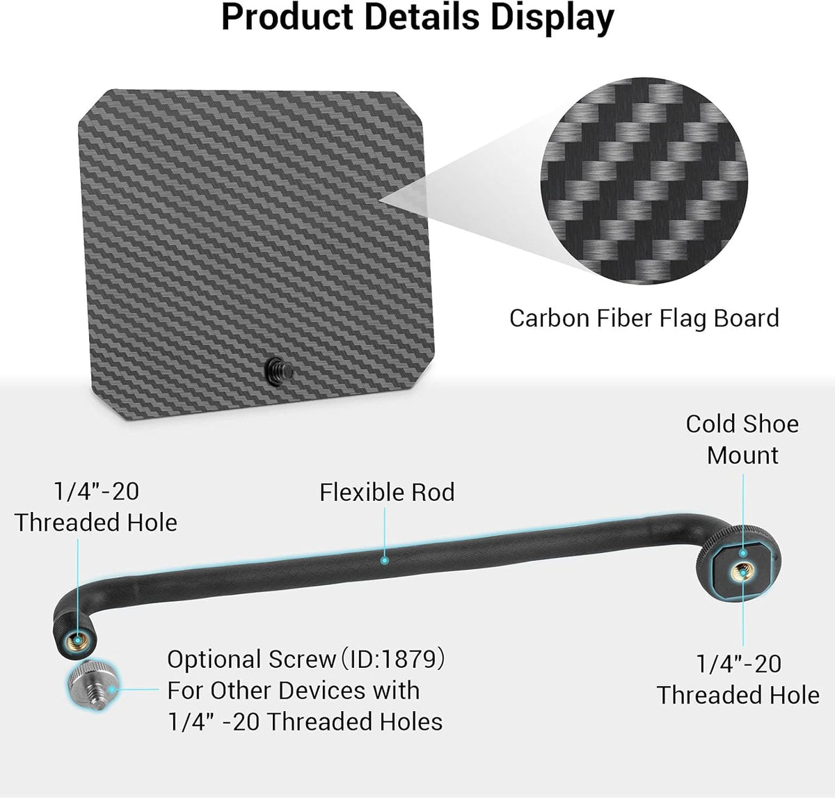 Matte Box for DSLRs and Mirrorless Cameras with Carbon Fiber Flag Board P755189