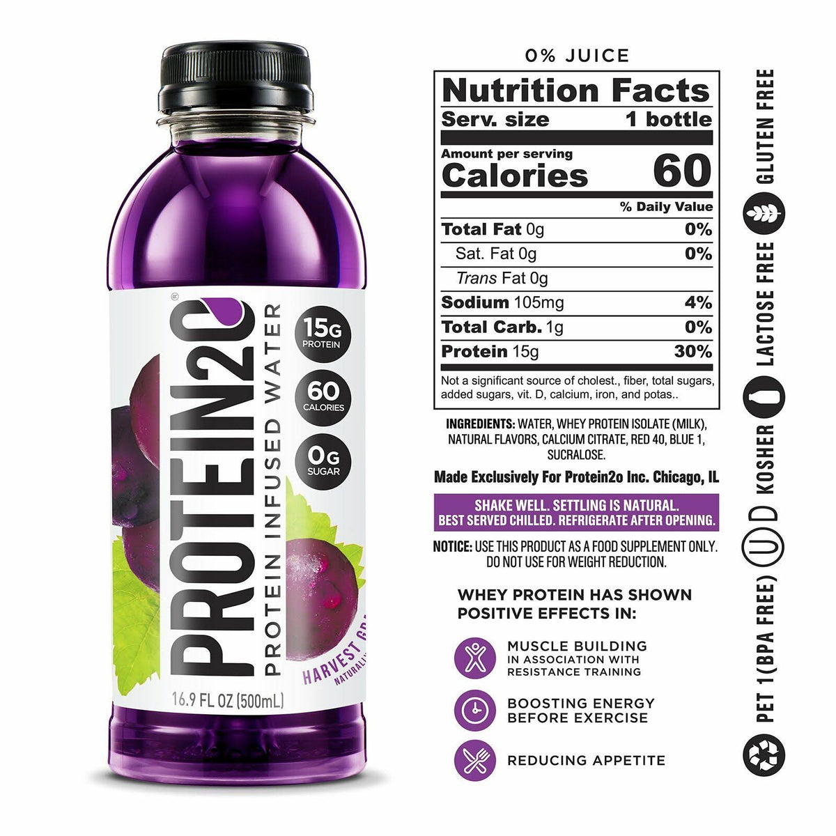 Low Calorie Whey Protein Drink 16.9 oz Pack of 12 S44189