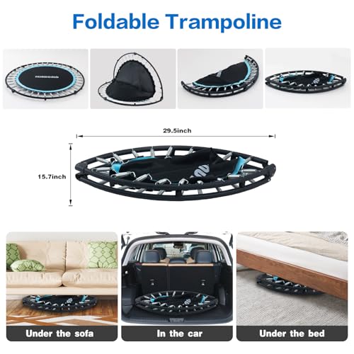 40"/48" 330 LBS Foldable Rebounder with Adjustable Foam Handle F998