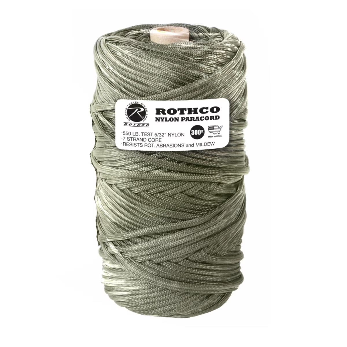 Olive Drab Nylon Paracord 300 Ft Tube P3040