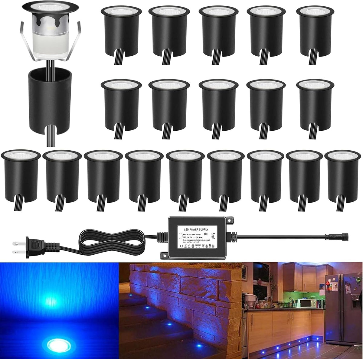 LED Deck Lights Pack of 10 Cool White U22259