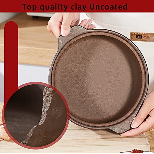 Natural Terracotta Casserole with Lids Clay Pots L9894