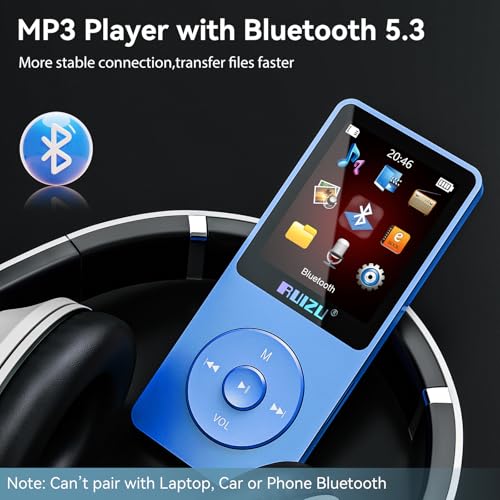 64GB MP3 Player with Bluetooth 5.3, 1.8" Screen, FM Radio, Voice Recording V239