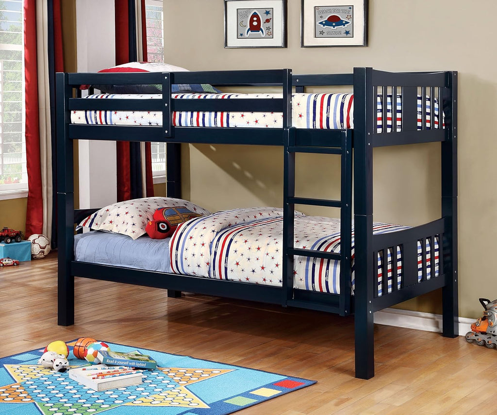 White Twin/Twin Bunk Bed Z40582