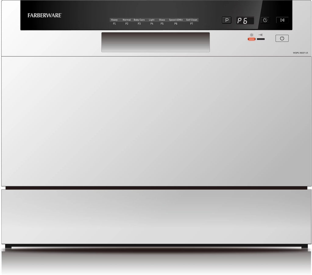 6-Pieces Countertop Dishwasher, White B410846