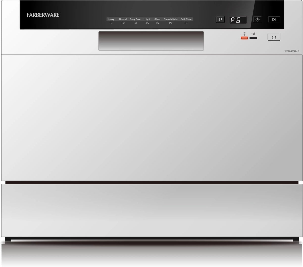 6-Pieces Countertop Dishwasher, White B410846