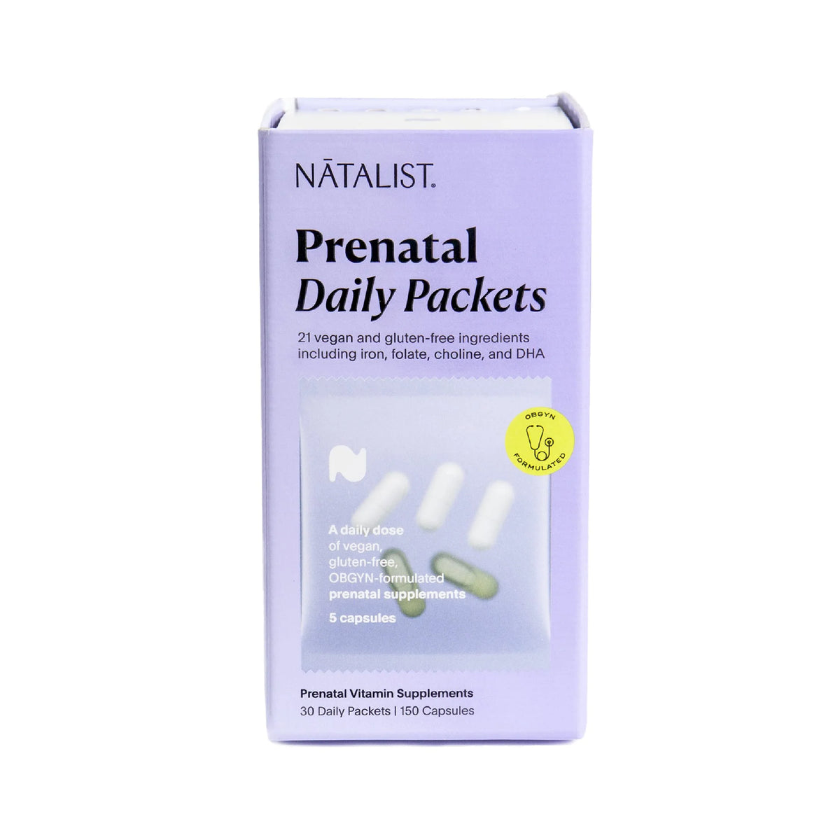 Prenatal Multivitamin & Marine Algae DHA 30 Capsule Packets Q31175