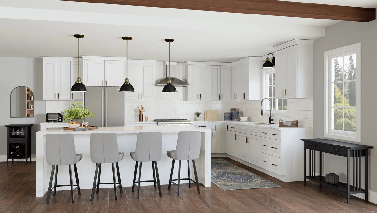 White Shaker Base Kitchen Cabinet 15x34.5x24 C194