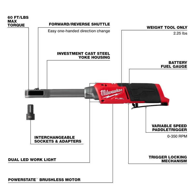 12V Lithium-Ion Brushless Cordless Extended Reach Box Ratchet U4086