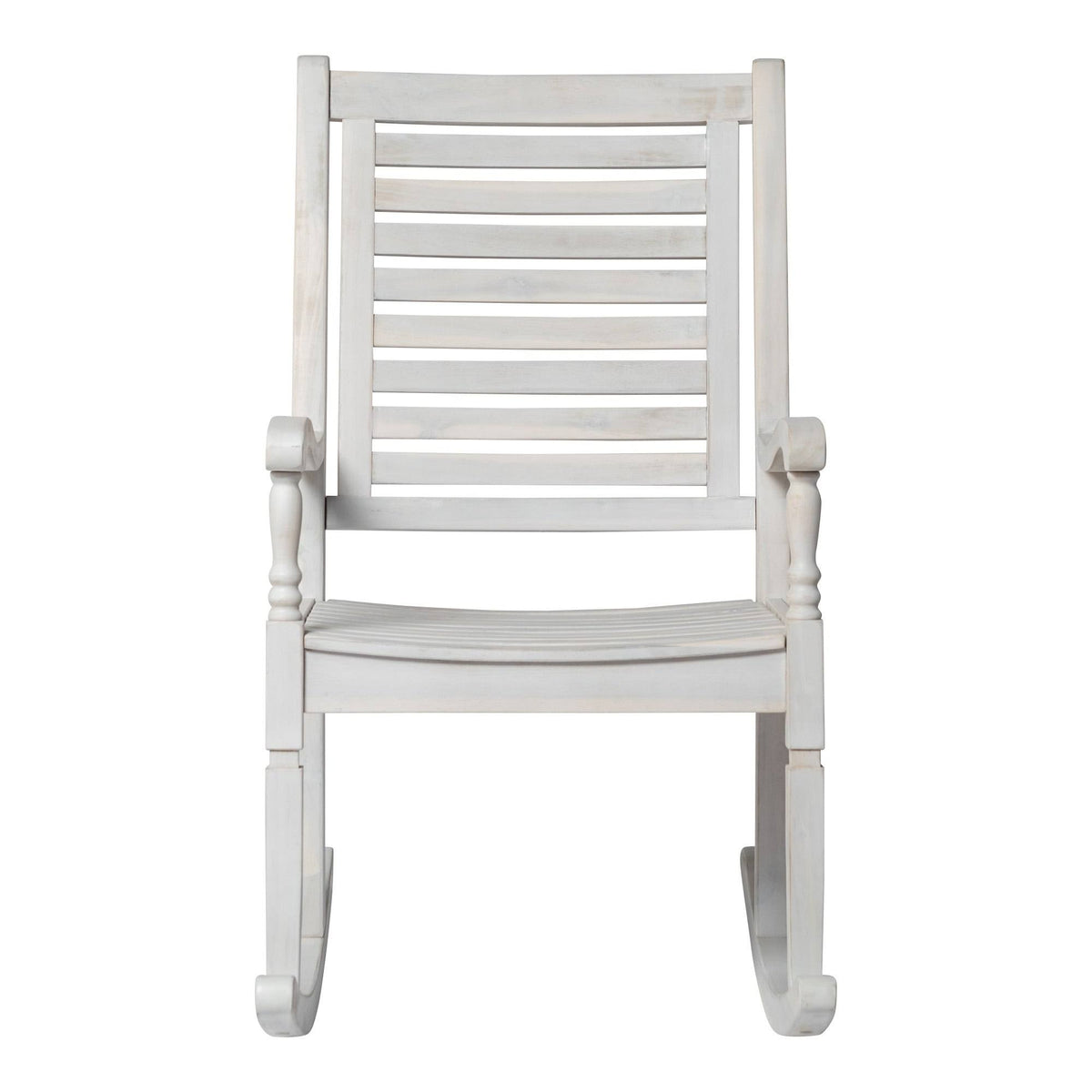 Dark Brown Solid Acacia Wood Rocking Patio Chair W893832