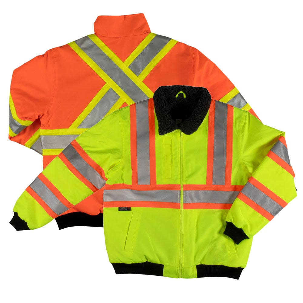 Orange Sherpa Lined Safety Bomber XL N647