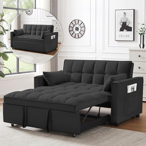 Velvet Convertible Sleeper Sofa Bed E11866