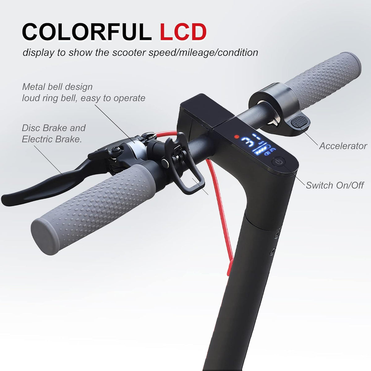 Electric Scooter, 350W Motor, 18 Miles Range, 8.5" Solid Tires C4905
