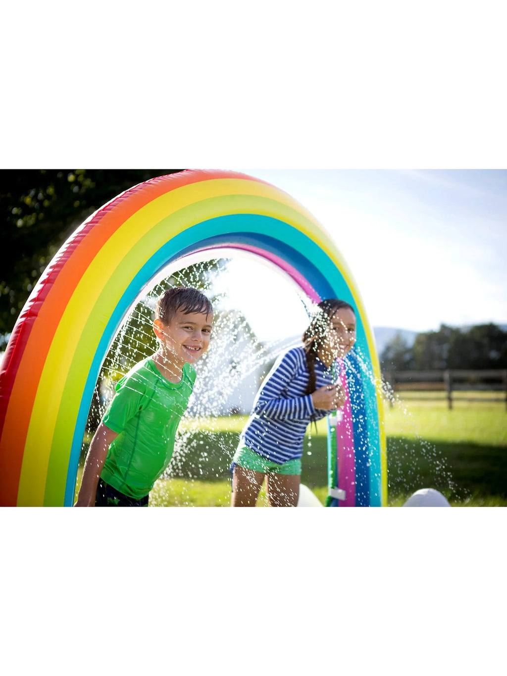 Giant Inflatable Rainbow Arch Sprinkler with Cloud Base R1015