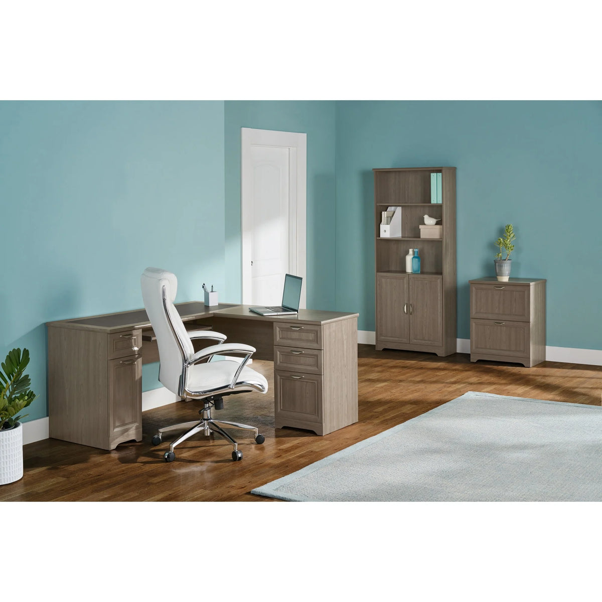 Gray L-Shape Corner Desk X691