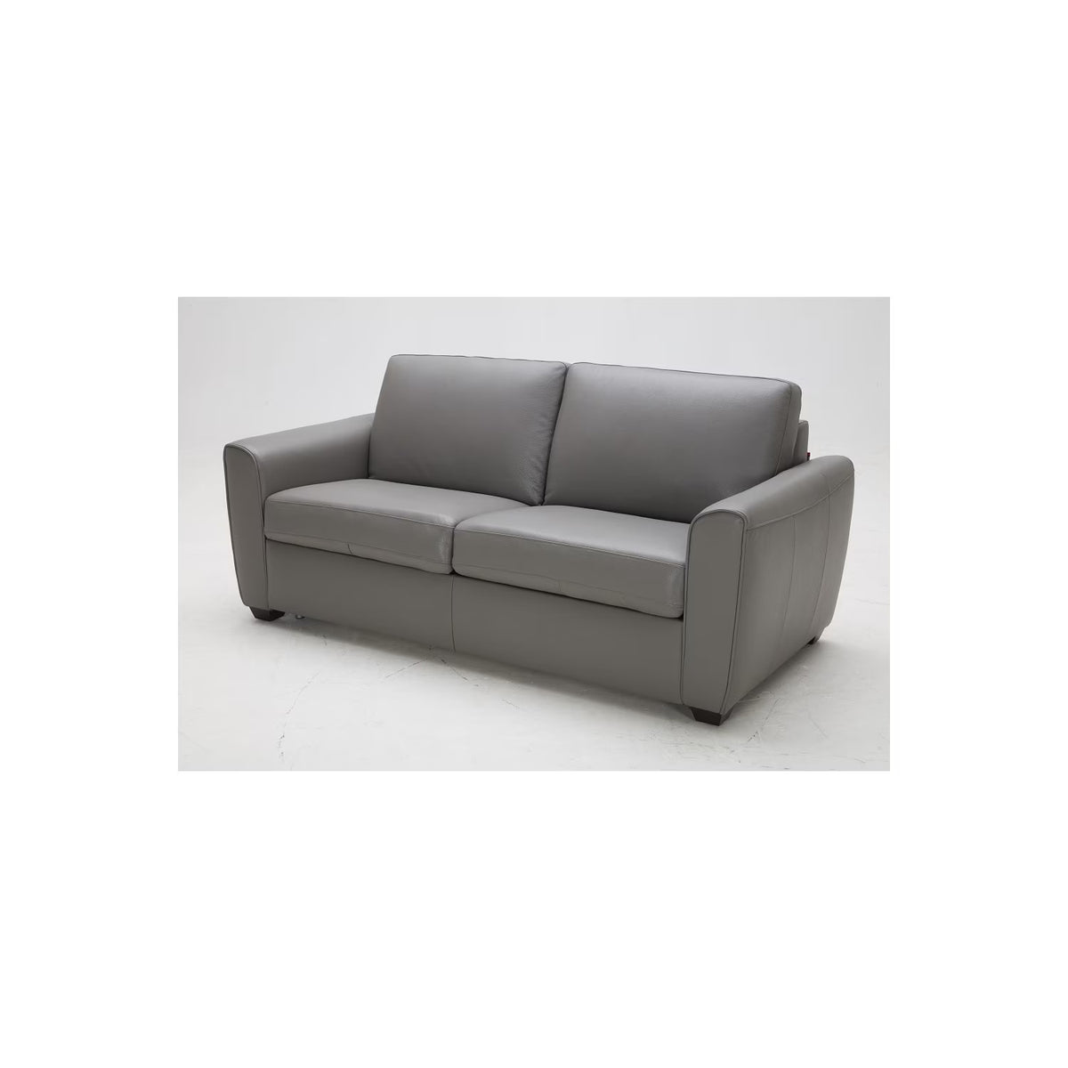 Grey Leather Sofa Bed E8396