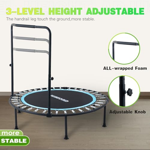 40"/48" 330 LBS Foldable Rebounder with Adjustable Foam Handle F998