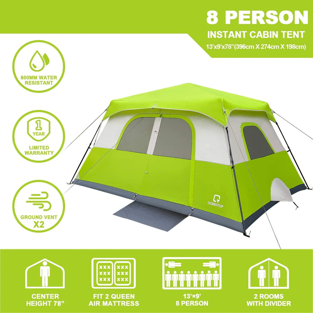 8 Person Instant Waterproof Camping Tent C362