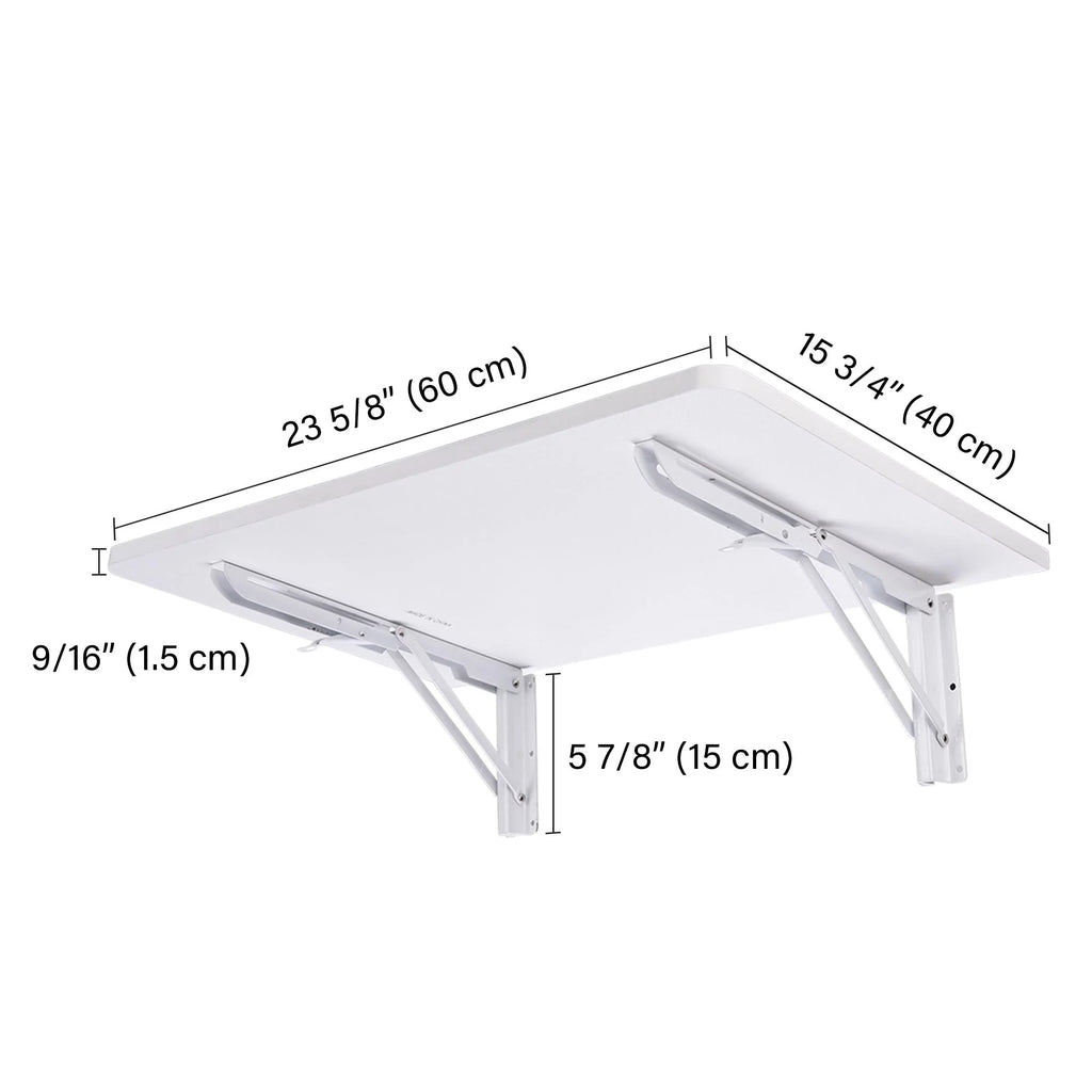 Wall Mounted Floating Folding Desk White T68105
