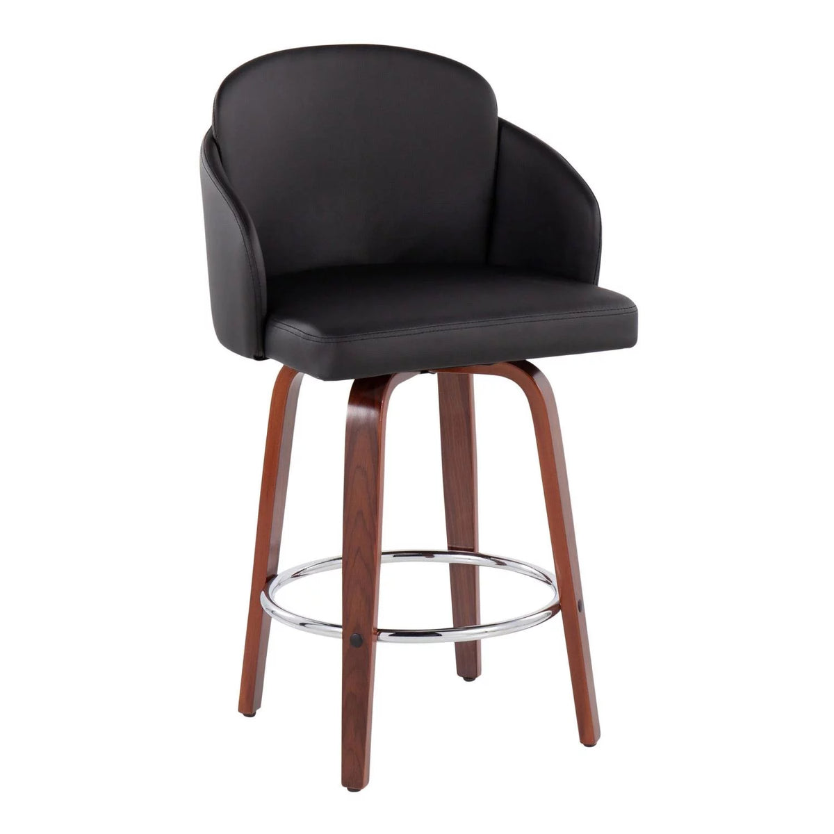Faux Leather Counter Stools Set Of 2 L18618