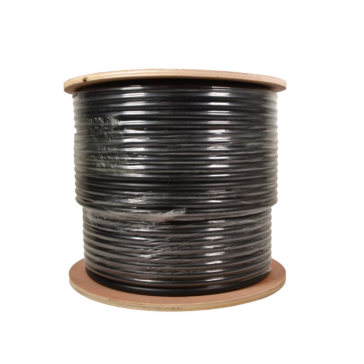 RG11 Coaxial Cable Tri Shield 14AWG Outdoor Direct Burial Gel Flooded Weather Resistant 500 ft Black Jacket U66156