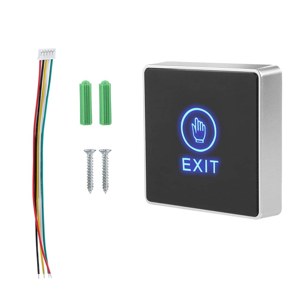 Door Touch Exit Release Button Switch Panel with Blue Indicator Light S1094
