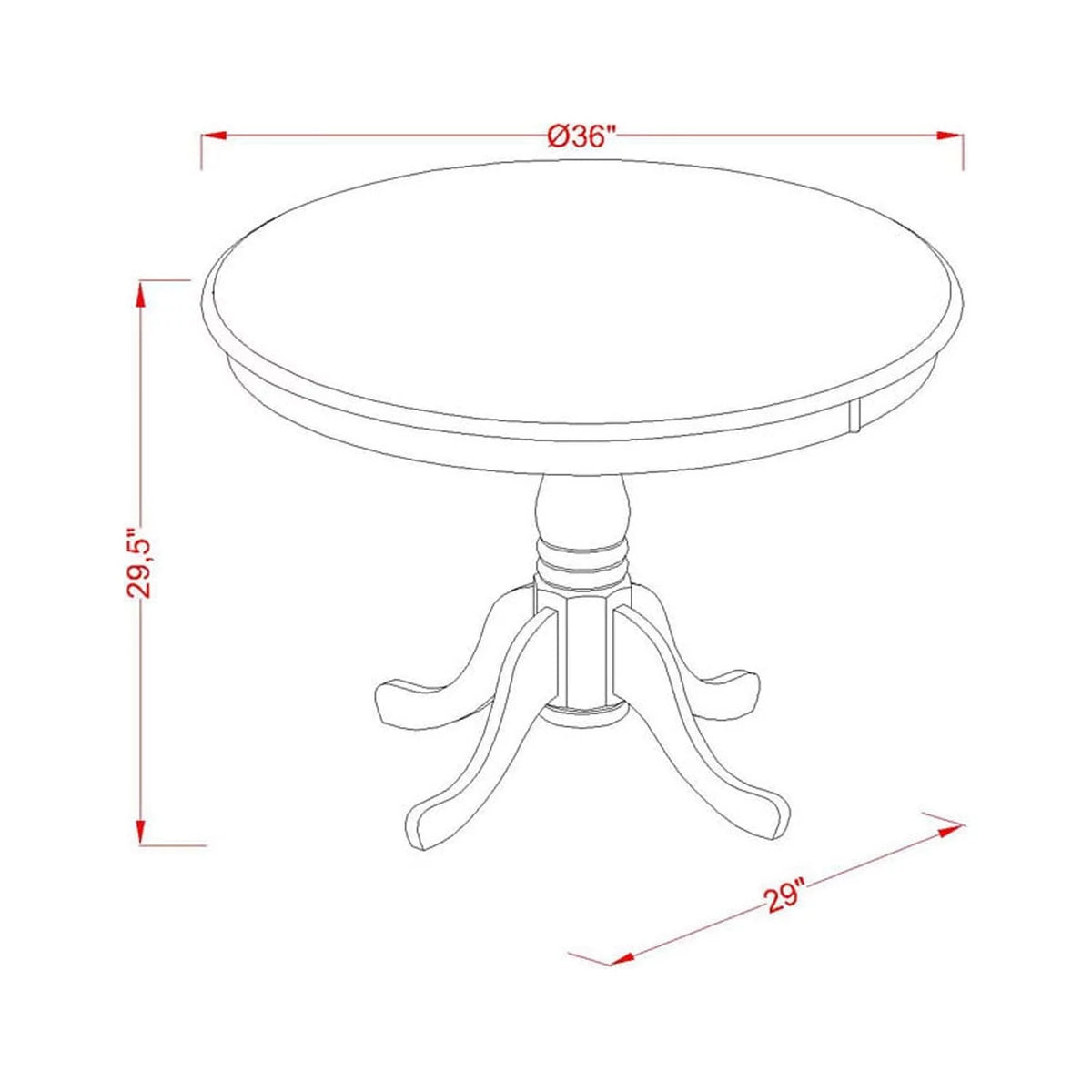 3 Piece Wood Faux Leather Dining Set V44199