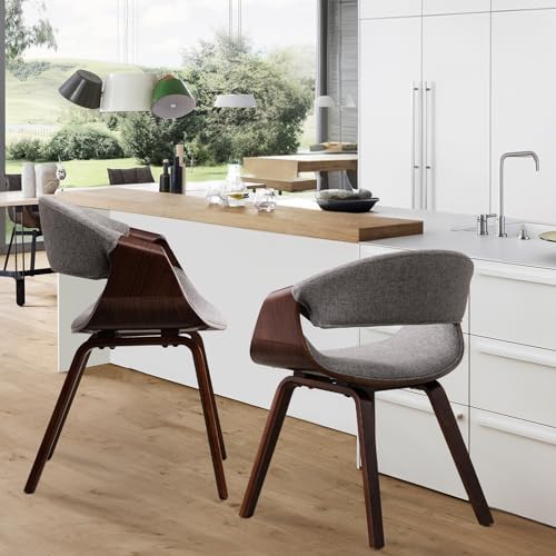 White Upholstered Butterfly Accent Chair with Wood Legs S13362