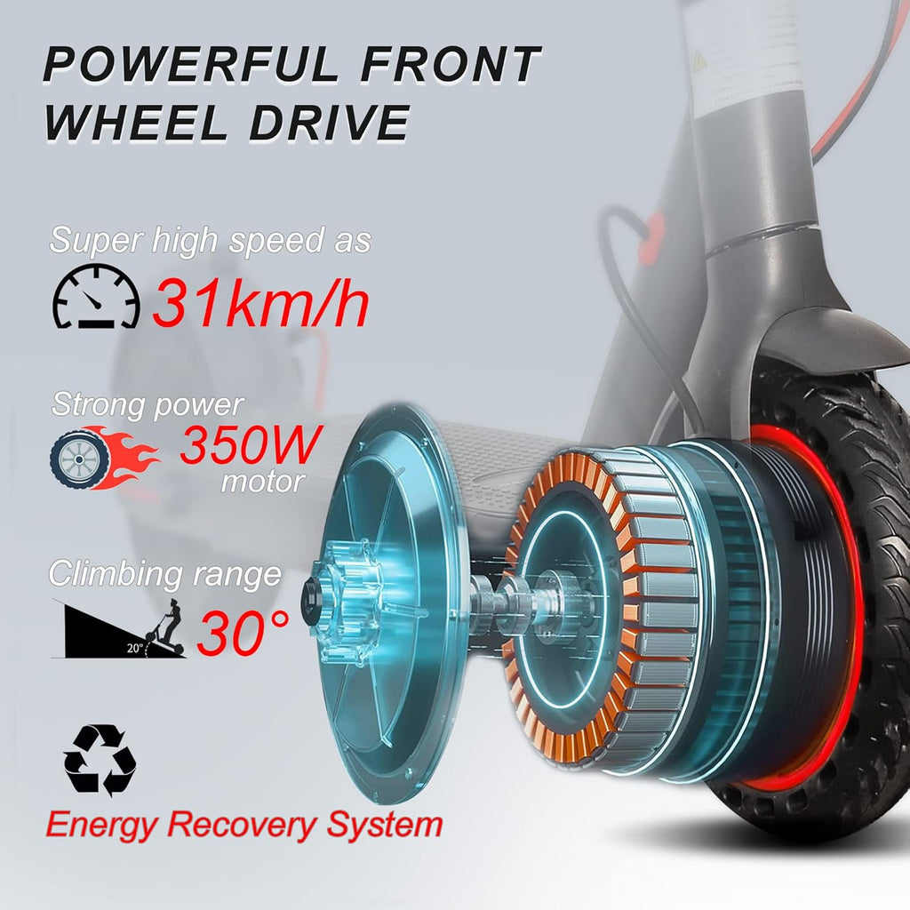 Electric Scooter, 350W Motor, 18 Miles Range, 8.5" Solid Tires C4905