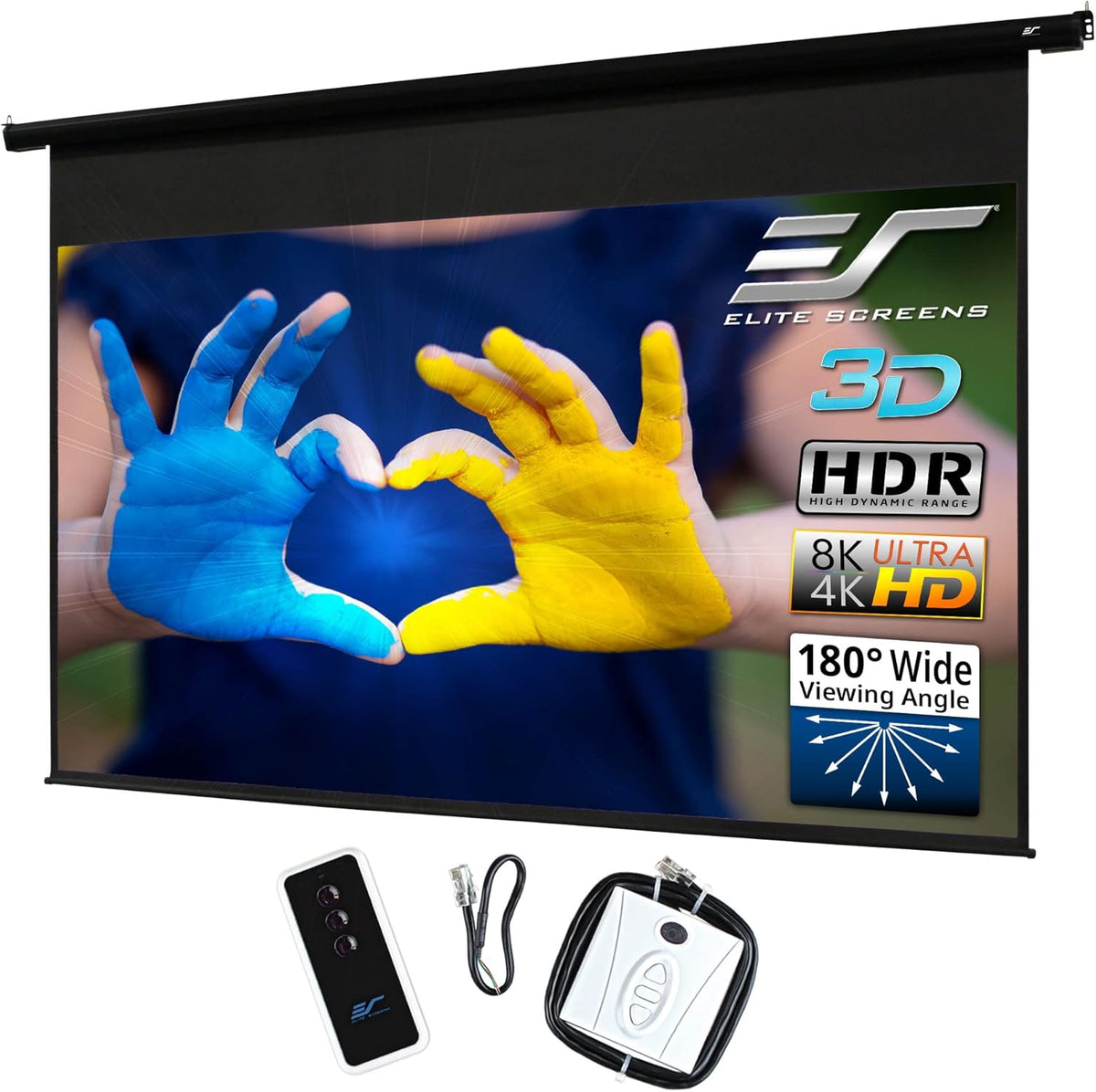 Electric Motorized Projector Screen 100 inch 16:9 to 95" 2.35:1 Black A432862