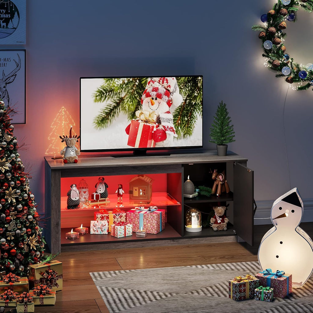 Rustic Brown 42 Inch TV Stand with LED O266