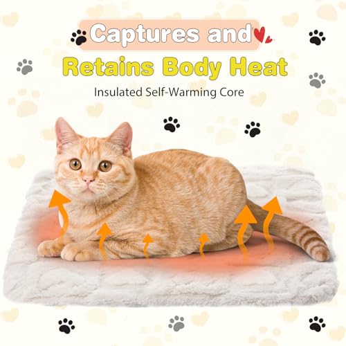 3 Pack Self Warming Cat Bed Mat 15 x 20 Inch Gray E623