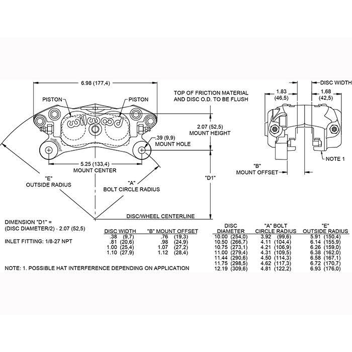 Forged Dynalite Internal Brake Caliper J714909