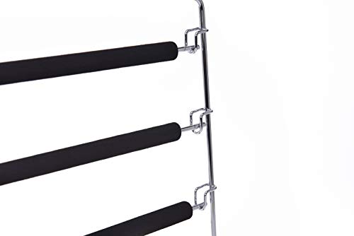 3 Multi-Bar Metal Pants Hangers with Non-Slip Foam Padding Q2274