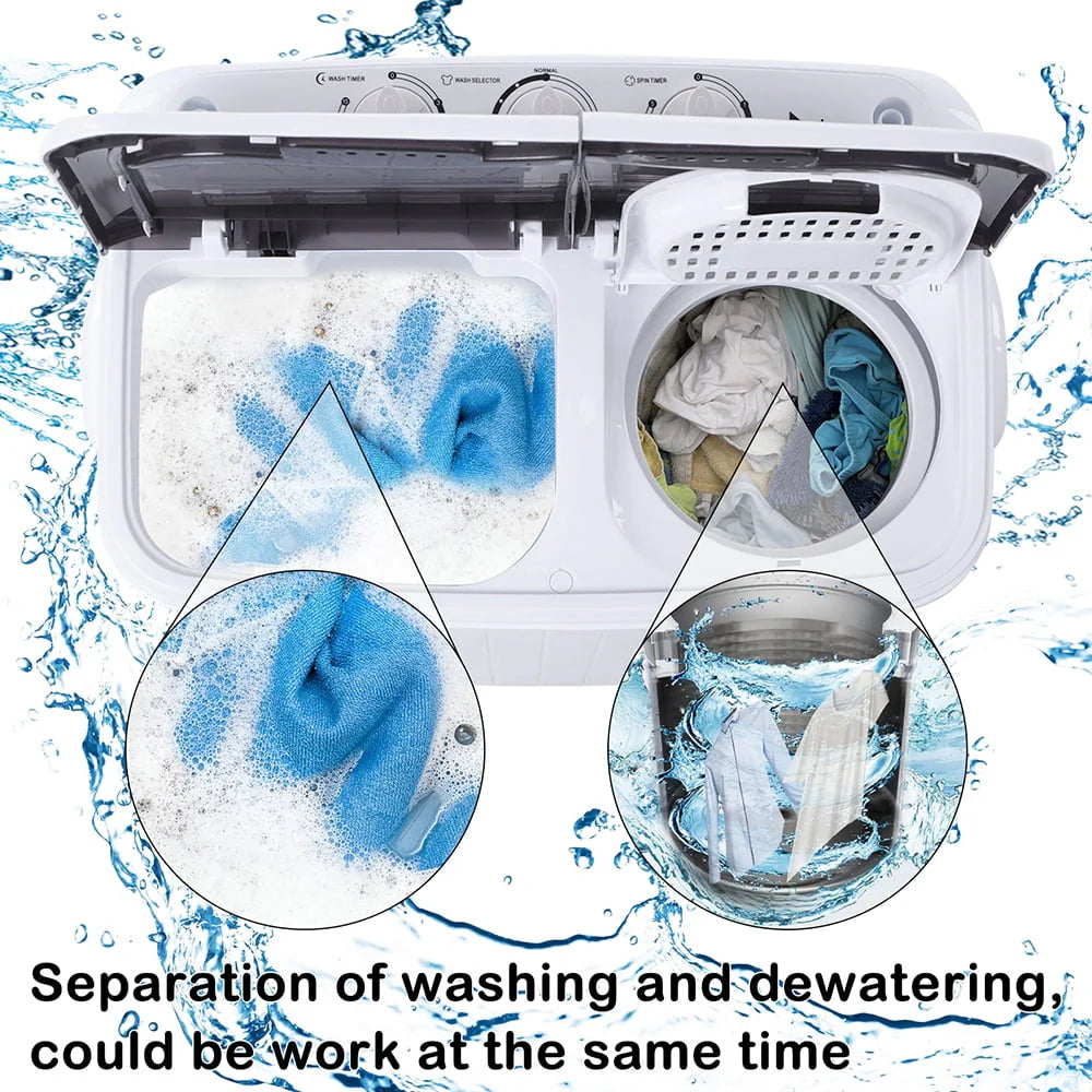 Portable Twin Tub Semi-Automatic Washing Machine D6621