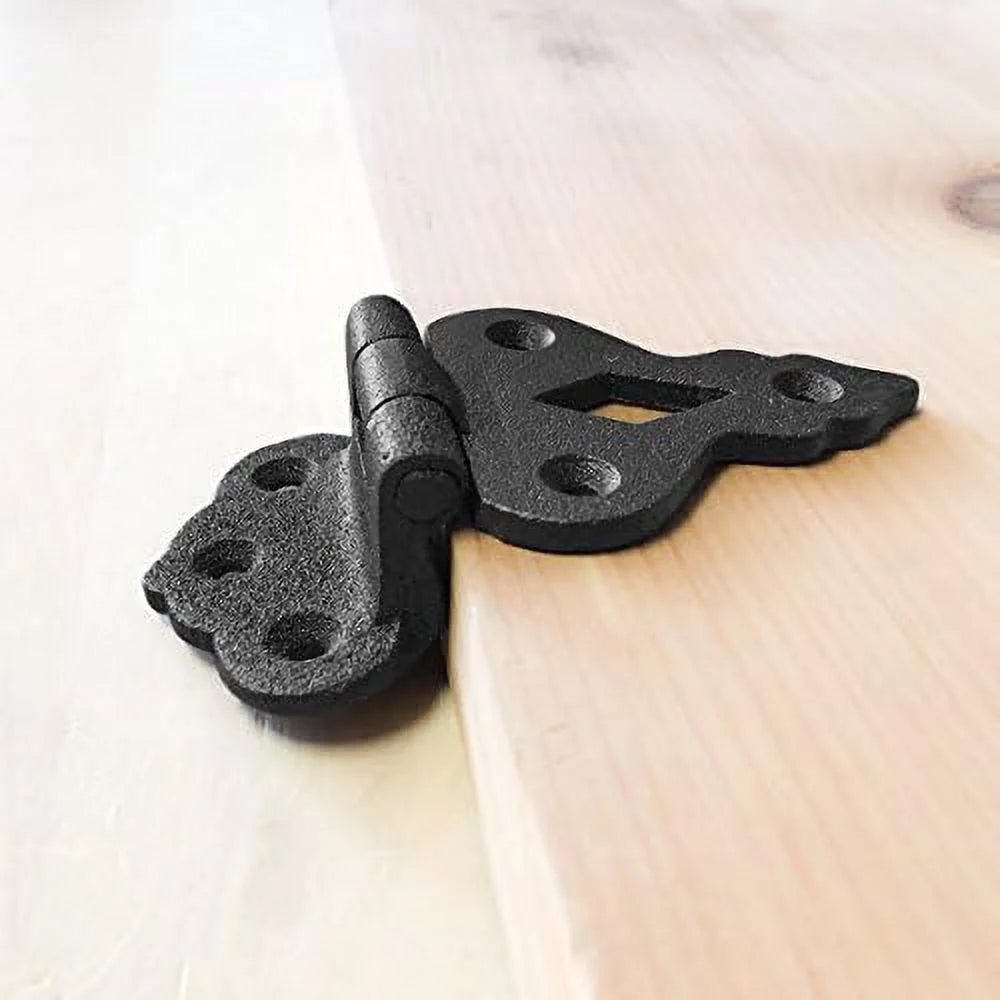 Black Wrought Iron 3/8 In. Offset Cabinet Hinge, Pack Of 4 S417575