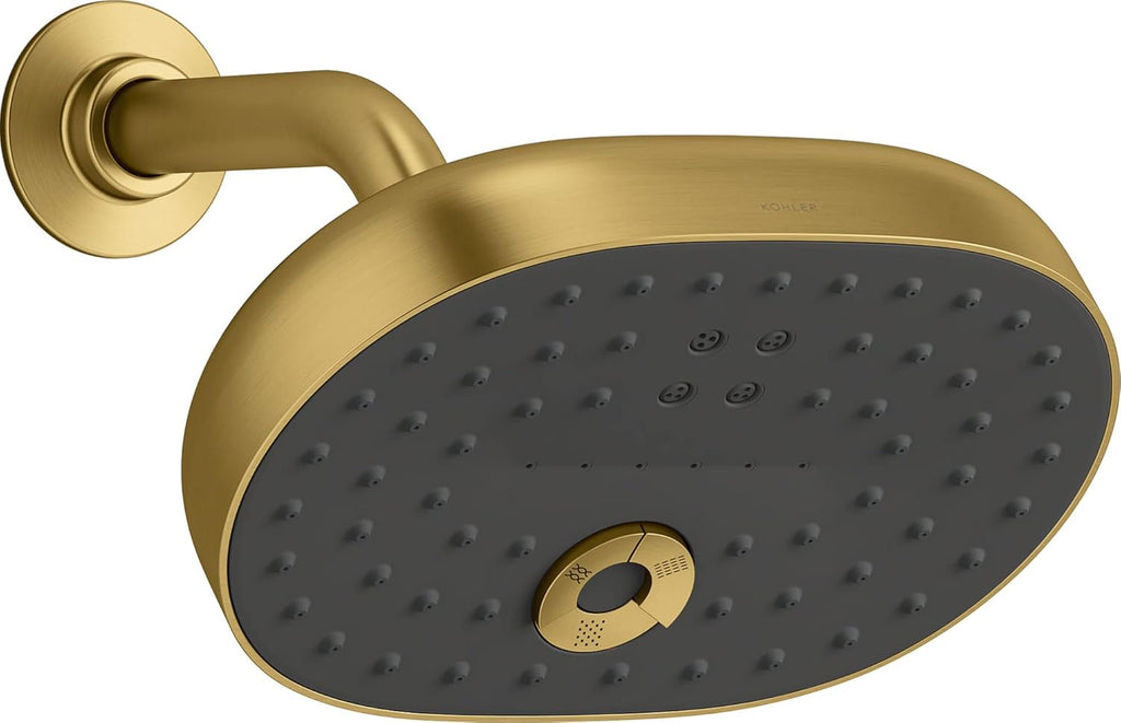 Vibrant Brushed Moderne Brass Showerheads W85607