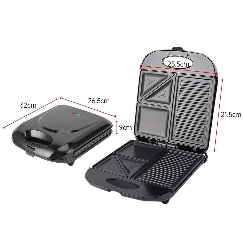 1400W Non-Stick Electric Grill Waffle Maker I895
